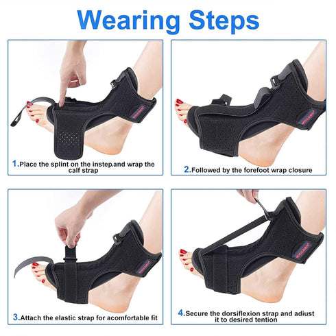 Adjustable Plantar Fasciitis Night Splint, Orthotic Brace for Effective Relief from Foot Pain