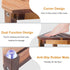 13.5in, Shower Foot Rest Acacia Wood Shower Stool for Shaving Legs, Small Foot Stool with Storage Shelf, for Inside