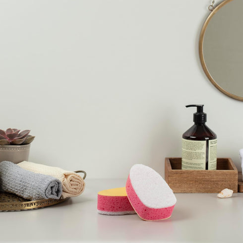 Bathmatic Cleaning Sponge, Duo Pack, Non-Scratch for Cleaning Mirrors & Shower Screens