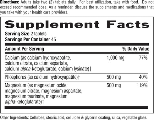 Country Life Target-Mins Calcium Magnesium Complex 1000mg/500mg, 90 Tablets, Certified Gluten Free, Certified Vegan, Certified Non-GMO Verified