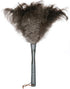 Ostrich Feather Duster, Big Soft Fluffy Duster, 22 Inch, Gray Color