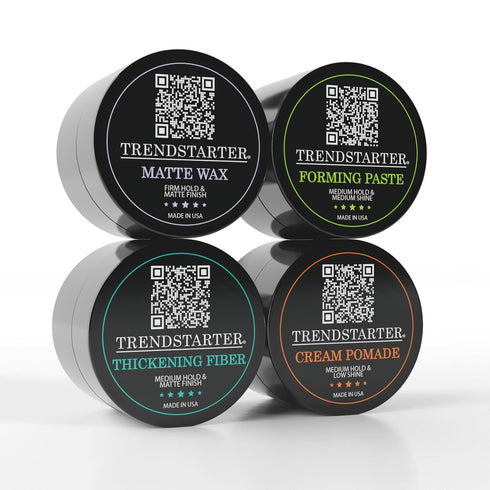 MATTE STYLE PREMIUM WAX POMADE SAMPLE PACK, Cream Pomade, Matte Wax, Men's Premium Haircare Pomades (1 Sample Box)