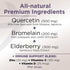 Quercetin with Vitamin C and Zinc - Elderberry, Quercetin 500mg, Quercetin with Bromelain, Zinc Quercetin, Vitamin D3 -