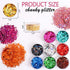 Holographic Chunky Glitter Sequins - 12 Colors Mixed Cosmetic Glitter for Face Body Eye Hair Nail Art Makeup