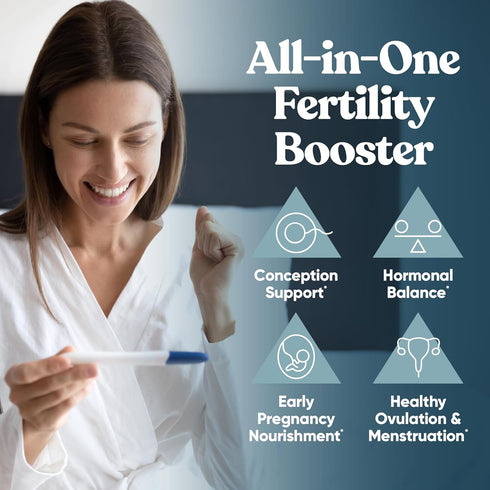 Conception Fertility Supplements for Women - 60 Vegetarian Soft Capsules for Ovulation, Hormonal Balance & Prenatal