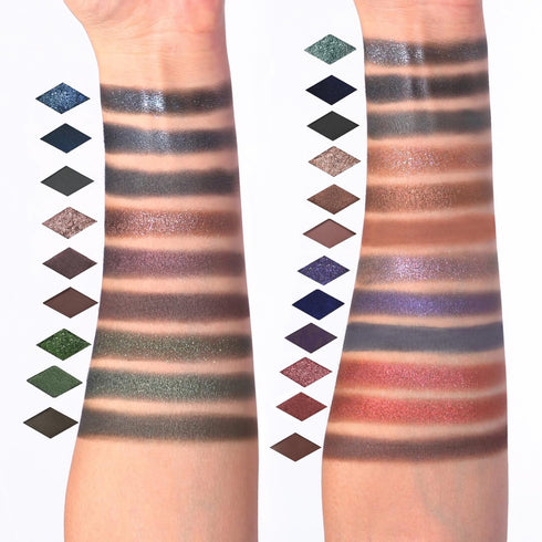Black Smokey Eyeshadow Makeup Palette, Dark Smoky Eye Shadow Palettes for Halloween Goth Make up Glitter Shimmer Matte Pallets, Midnight Masquerade 21 Colors Brown Neutral Naked, Talc Free