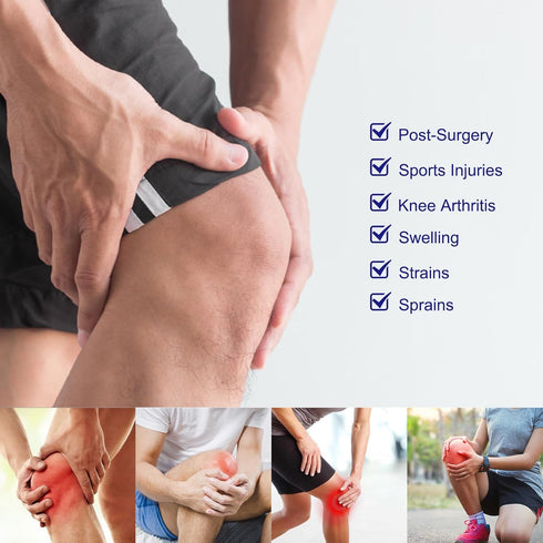 Knee Cold Pack for Injury, 2 Reusable Hot and Cold Ice Packs for Joint Pain and Swelling