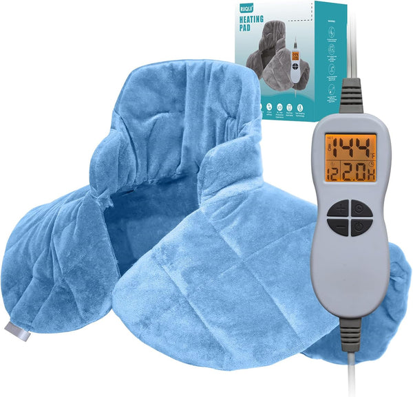 RUQIJI Neck&Shoulder&Back Heating Pad, Pain Relief for Back/Neck/Shoulders/Menstrual Pain, Christmas Gifts for Women