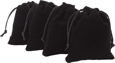 KAOYOO 50pcs Drawstring Velvet Gift Bags, 2.8"x3.5"/7cmx9cm for Wedding, Birthdays, Christmas Jewelry Packing
