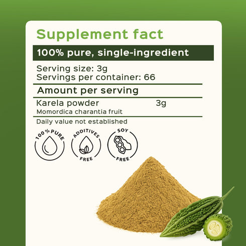 Botanical Bitter Melon Powder (Momordica Charantia/Karela Fruit Powder) by bixa - 200g / 7 Oz