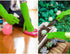 Vgo... 1-Pair Reusable Dishwashing Gloves, Long Sleeve, Thick Latex for Kitchen, Cleaning, Gardening, Size M, Green