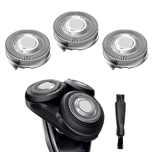 SH50 Replacement Heads 3-Pc Pack, Compatible with Philips Norelco 5000 Series Electric Shaving Razor Blades