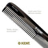 Kent 9T Black Graphite Detangler Comb, Fine Tooth and Wide Tooth, Large Handmade Dressing Comb, Made in England