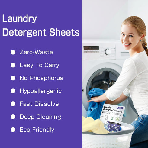Soulink Laundry Detergent Sheets, Eco Friendly, Up to 80 Loads, Liquidless Soap Strips, Hypoallergenic, Safe for
