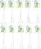 Replacement Toothbrush Heads - Compatible with Philips Sonicare Electric Toothbrush, White, 10 Pack Refills