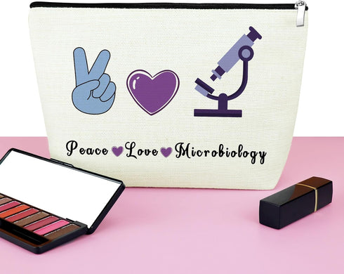 Microbiology Gifts for Women | Makeup Bag for Laboratory Technician and Biology Teacher Appreciation