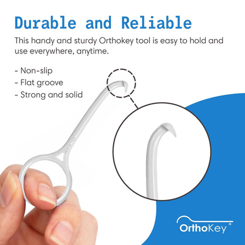 OrthoKey Clear Aligner Removal Tool, Dental Grade Invisalign Remover for Invisible Braces, 4-Pack, White
