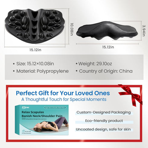 Shoulder Blade & Trapezius Trigger Point Massager, Upper Back Stretcher for Shoulder Back Pain Relief, Posture