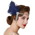 SWEETV Flapper Headbands, Womens 1920s Headpiece, Great Gatsby Inspired Feather Headband, Blue