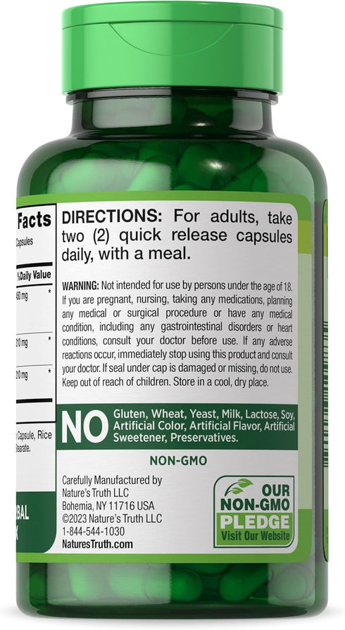 Nature's Truth Cayenne Pepper Capsules with Ginger Root | 40,000 HU | 100 Count | Non-GMO & Gluten Free