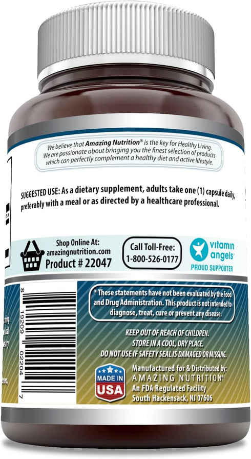 Amazing Formulas Taurine 1000 Mg per Serving 200 Capsules Amino Acid Supplement | Non-GMO | Gluten Free | Made in USA