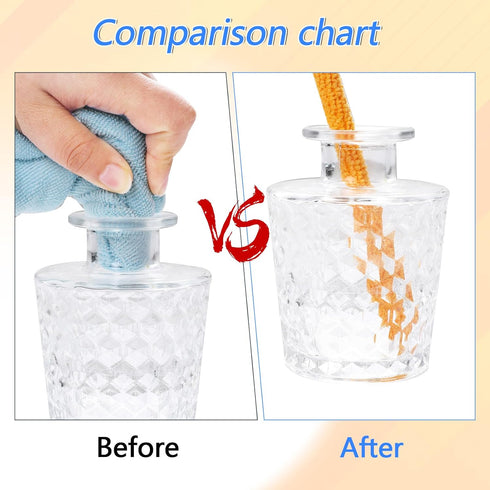 12 Pcs Microfiber Detail Duster Sticks, Fan Cleaning Brush, Crevice Cleaning Tool for Home and Car