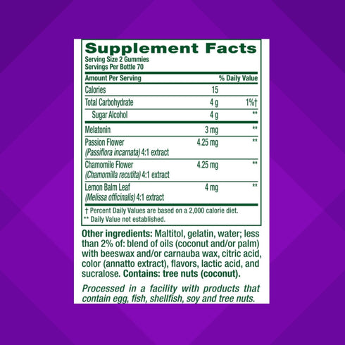Gummy 140 Count (Pack 1) Vitafusion Melatonin Vitamins