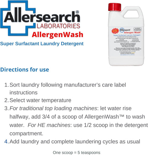 Allersearch AllergenWash, 24 Oz Laundry Detergent
