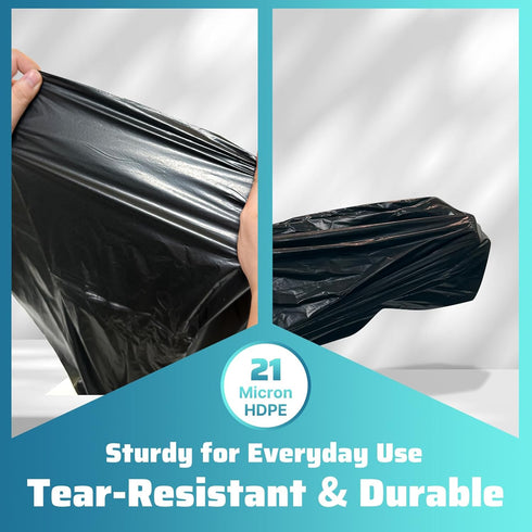 Zokaitwy 30-35 100 Count, 21 30-35 Packing Gallon Trash Bags Micron HDPE, Durable & Tear-Resistant Trash Can Liners