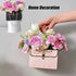 Wazoci 4pcs Paper Flower Bags for Bouquets, Flower Boxes for Arrangements, Paper Flower Gift Bags with Handles Florist