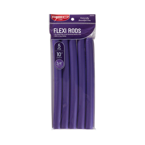 Red by Kiss Flexi Rods, Heatless Hair Curler for 90s Glamorous Bouncy Curls, 10" Length (3/4" Diameter)
