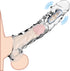 KVEVU Reusable Penis Sleeve with Vibrator Penis Ring,3.6 inch Clear Penis Sleeve Cock