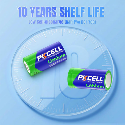 PKCELL CR123A 3V 24-Pack 123A CR17345 Lithium Battery Batteries Lithium Battery
