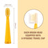 Vekkia Bear Kids Electric Toothbrush Replacement Heads, 7X More Plaque Removal, Soft Bristles, 4 Pack, Yellow