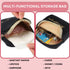 Reusable Sanitary Napkin Pads Storage Bag Portable for Women Girls | Soft Touch Velvet with Matching Open Clip Lanyard | Reusable | Zero Waste Period (Khaki Velvet)