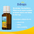 Ddrops Organic Baby 400 IU 90 Drops - Daily Vitamin D Liquid for Infants, Supports Teeth & Bone Health, No Sugar,
