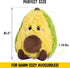 Happy Fuel Avocado Heating Pad 1.5lbs, Unscented Microwavable Plush Pillow for Women & Kids - Kawaii Hot & Cold Toy