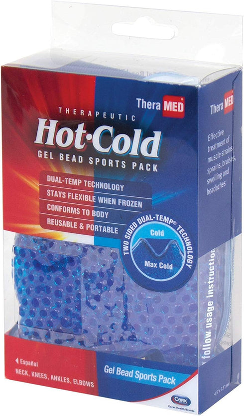 Theramed Gel Ice Pack Beads, Dual Sided Reusable Hot Cold Pack for Back, Arm, Knee, Shoulder
