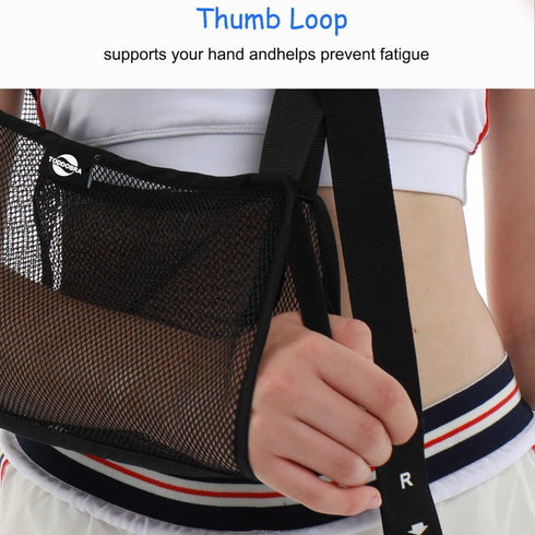 TODDOBRA Immobilizer Elbow, 2) Mesh Arm Shoulder Sling - Medical for Shower Adjustable Torn Rotator Cuff Injury Right