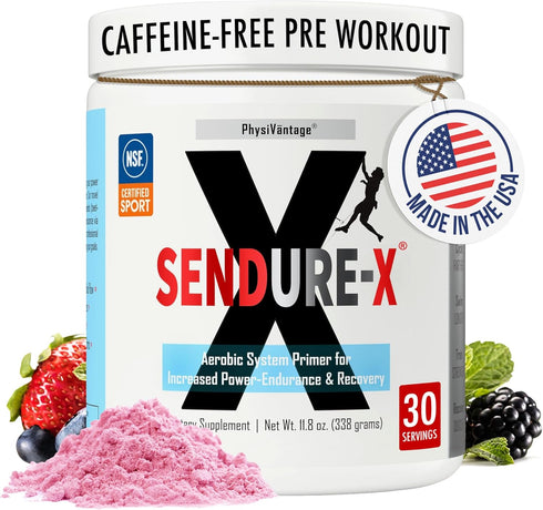 Sendure-X Beetroot + Citrulline Powder - Caffeine-Free Pre-Workout, Boosts Blood Flow and Endurance, 30 Servings