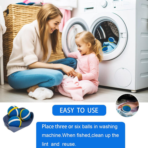 2 in 1 Pet Hair Remover for Laundry, Reusable Washing Machine Pet Hair Catcher with Leather Tray Storage Box, 3 PCS