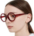 OCCI CHIARI Stylish Reading Glasses for Women - Reader 0 100 150 200 250 (Red, 2.0)