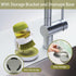 Soap Dispenser Dish Brush with Storage Bracket and Drainage Base, Easy to Clean Kitchen Utensils and Sink, Includes