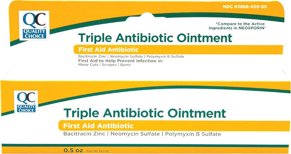 Quality Choice Triple Antibiotic Ointment, First Aid for Minor Cuts, Scrapes, and Burns