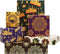 Apol Vintage Gift Wrapping Paper, Ramadan Eid Mubarak Blue Castle Stars Moon Retro Flower, 6 Folded Sheets