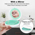 2PCS Retainer Case with Mirror, Adjustable Vent Holes, Slim Aligner Case Compatible with Invisalign, White