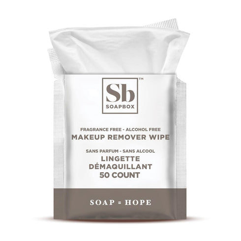 Soapbox Fragrance-Free Makeup Remover Wipes, Gentle Facial Cleansing Wipes for Eye Makeup, 50 Count