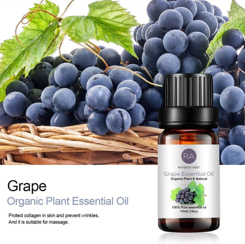 Grape Essential Oil 100% Pure Oganic Plant Natrual Flower Essential Oil for Diffuser Message Skin Care - 10ML