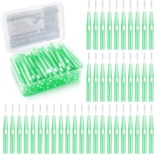 60PCS Floss Brush Adult Interdental Brush - Push-Pull Type Tooth Cleaning Tool for Oral Hygiene