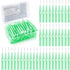 60PCS Floss Brush Adult Interdental Brush - Push-Pull Type Tooth Cleaning Tool for Oral Hygiene